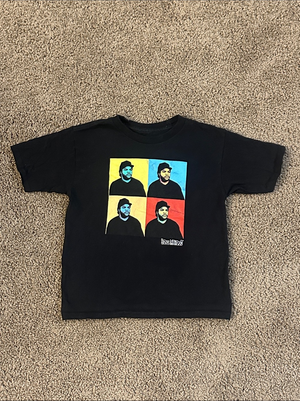 Black Pop Art Graphic Tee - Kids Short Sleeve